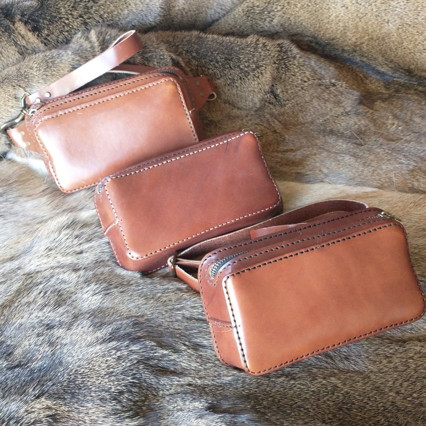 The Nomad: Leather Crossbody/Fanny Pack (Baking Bird)